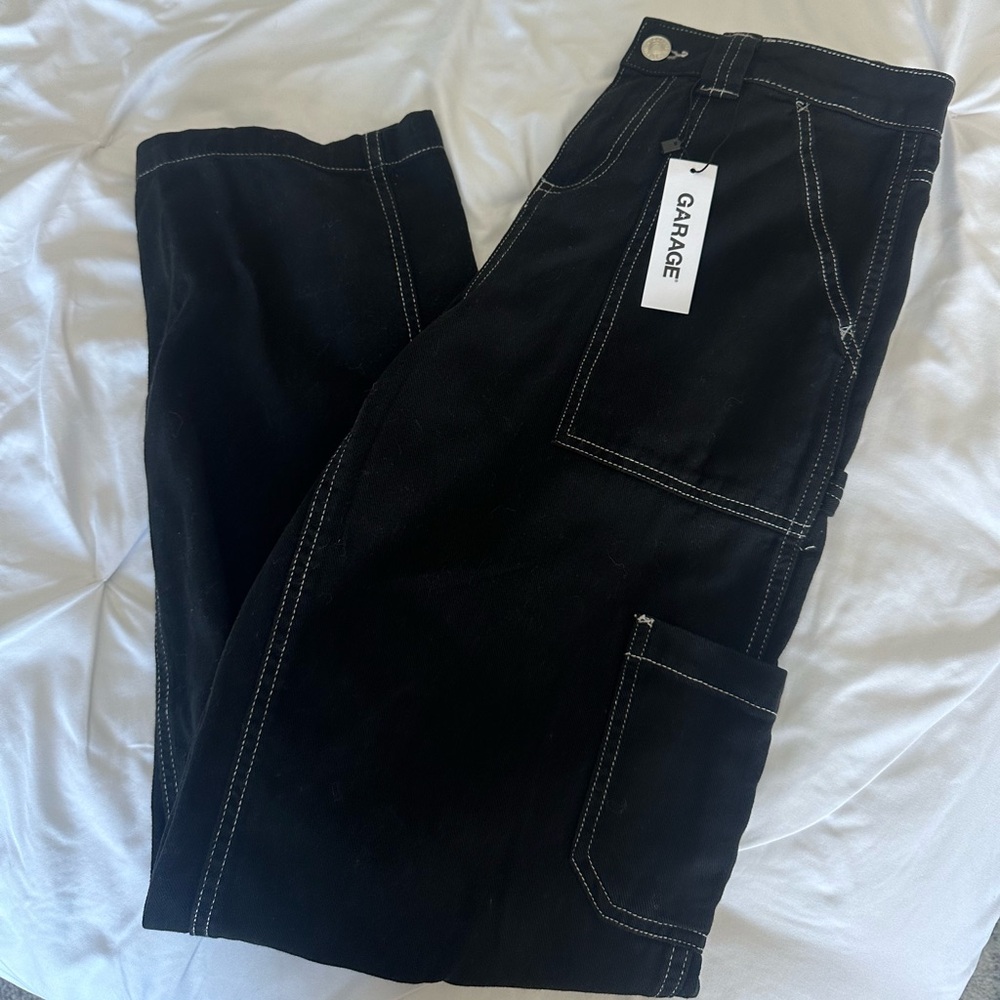 Garage Black Cargo Jeans